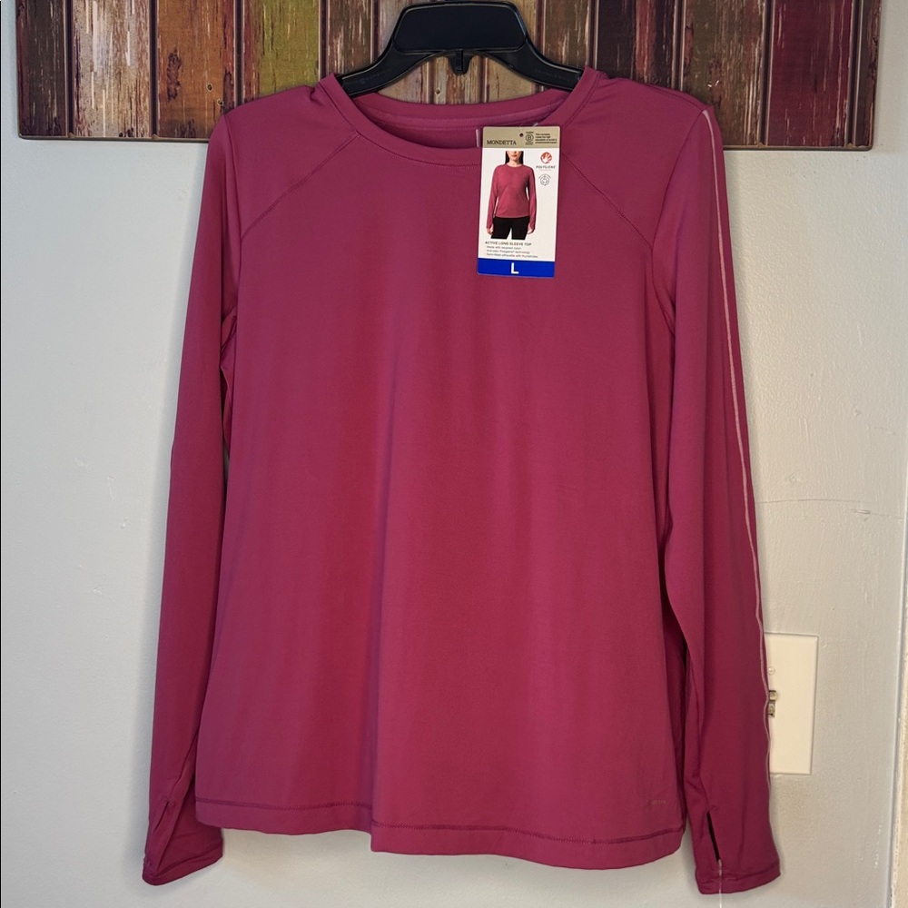 Mondetta Women's Seamless Long Sleeve Active Top nwt